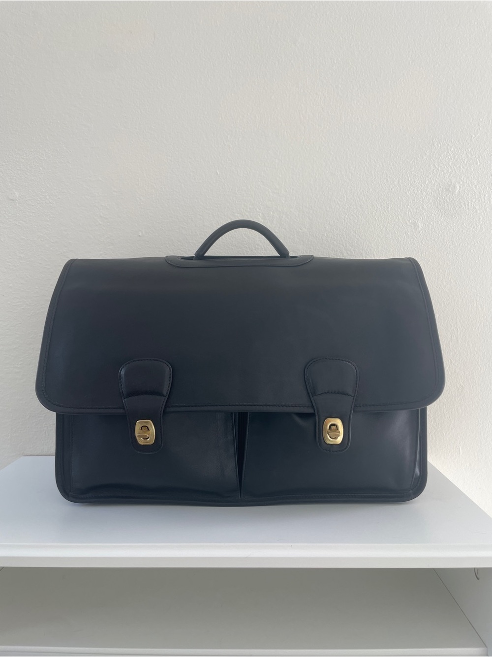 Vintage Coach Prescott Briefcase with Gold Hardware